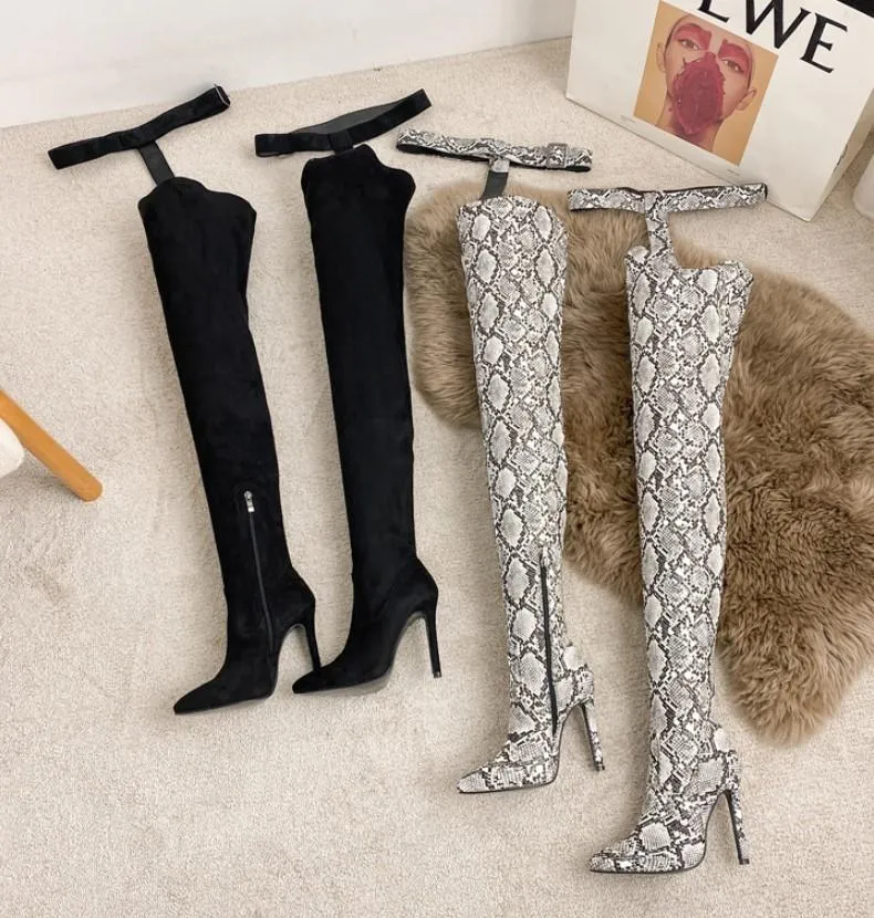 Women's sexy stiletto thigh high boots
