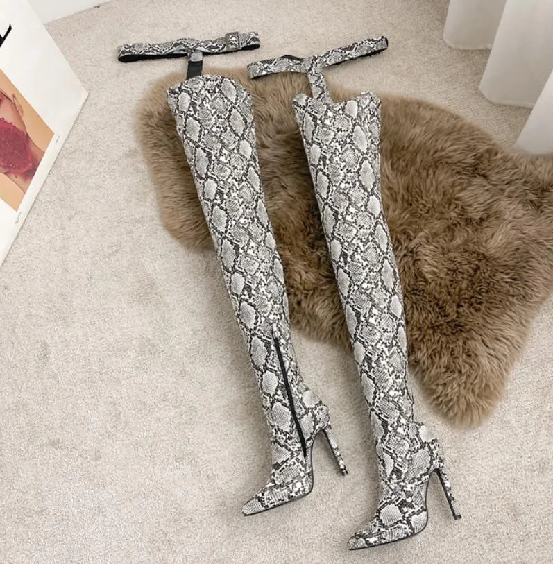 Women's sexy stiletto thigh high boots